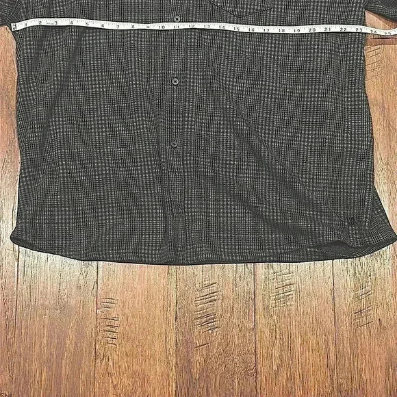 Dark Gray Button Down Thick Long Sleeve Top - Picture 11 of 11